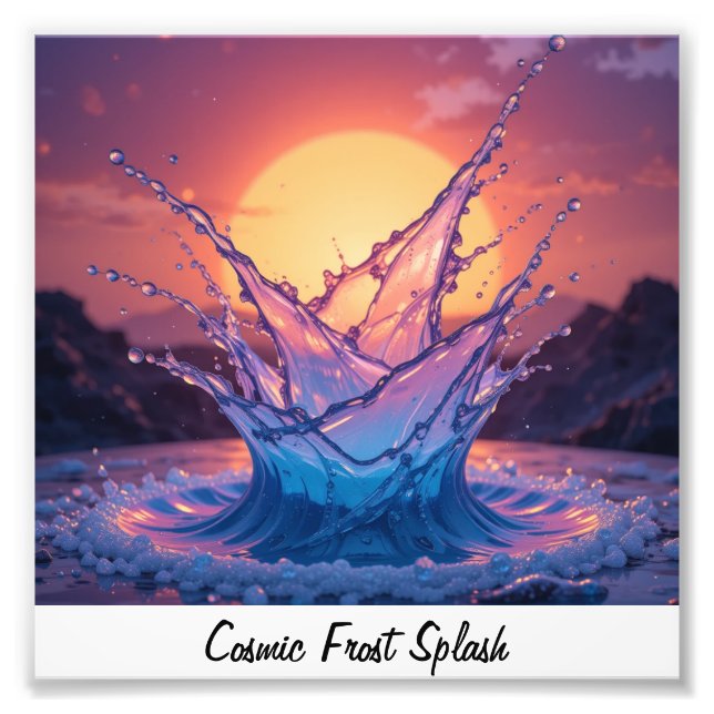 Foto Sunset crystal liquid bursts over a galaxy sky, ed (Frente)