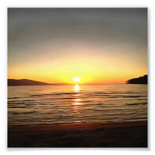 Foto Sunset do outono artístico no Egeu