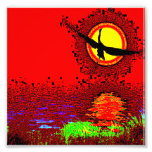 Sunset Flight – Vibrant Art Print