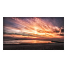 Sunset over Girvan Beach, Ayrshire Scotland