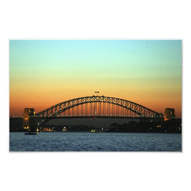 Foto Sunset over Sydney Harbor Bridge, Austrália (Frente)