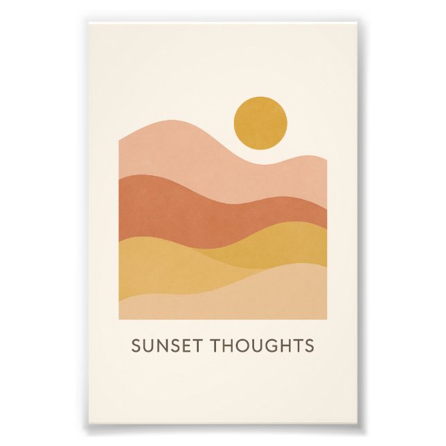 Foto Sunset Thoughts Abstract Landscape Poster (Frente)
