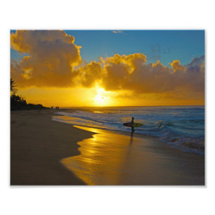 Foto Surfer no nascer do sol