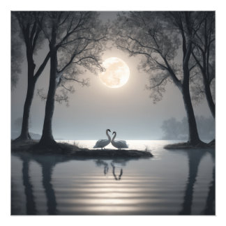 Foto Swans in Love Poster