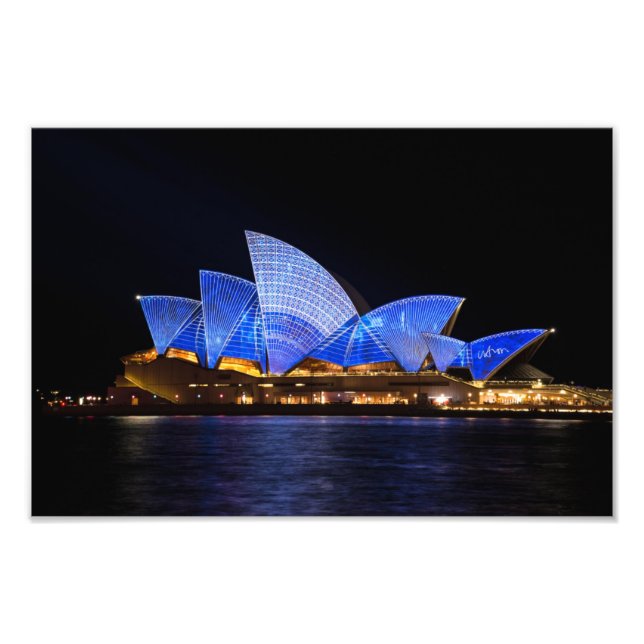 Foto Sydney Opera House Saiu de Azul à Noite (Frente)