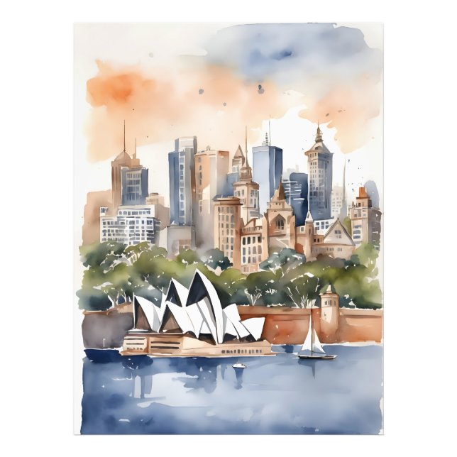 Foto Sydney watercolor art (Frente)
