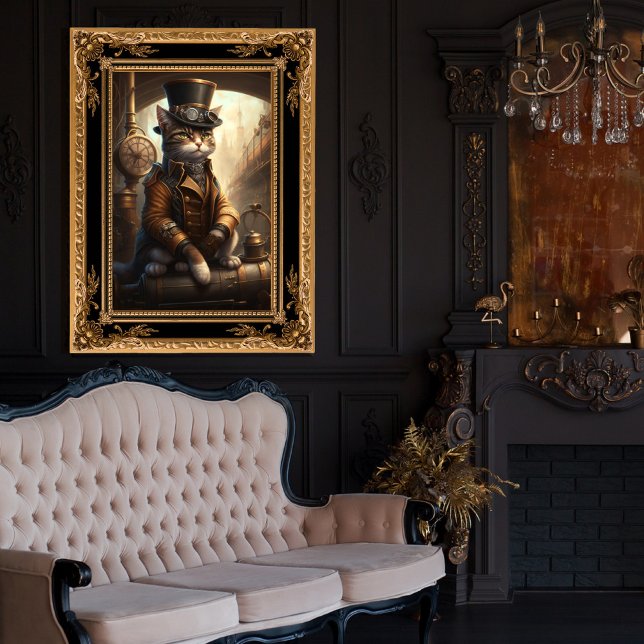 Foto Tabby Cat em um Outfit Steampunk AI Gerado (Criador carregado)