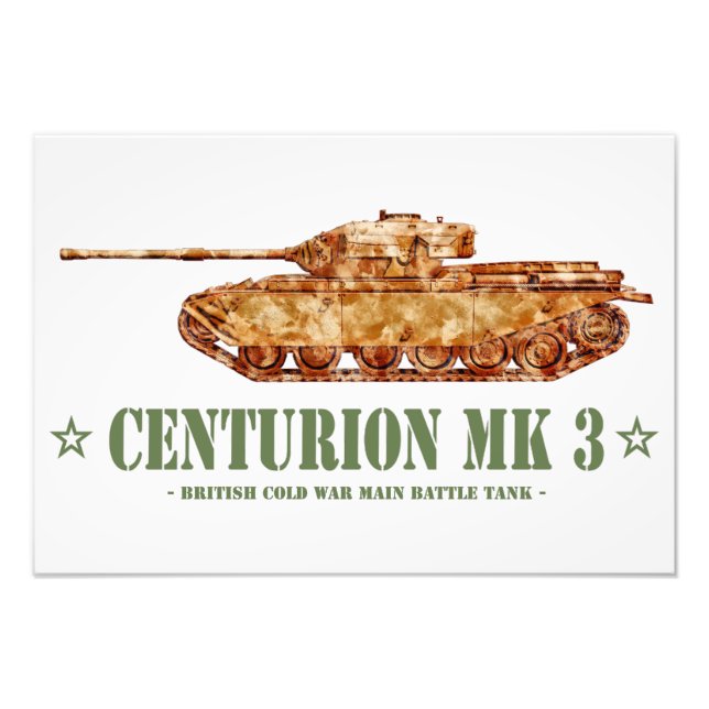 Foto Tanque Centurion MK 3 Britânico MBT da Guerra Fria (Frente)