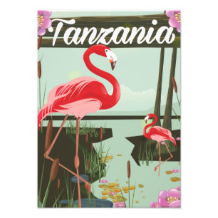 Foto Tanzânia - Lago Natron - Cartaz de viagem de flami