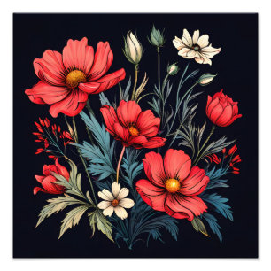 Foto Tapeçaria Floral Vibrante