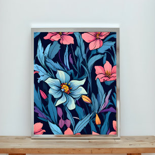 Foto Tapeçaria Floral Vibrante - Obras-primas da Nature