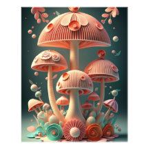 Tapeçaria Geométrica Sakura & Shroomscape