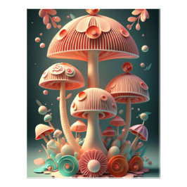 Foto Tapeçaria Geométrica Sakura & Shroomscape