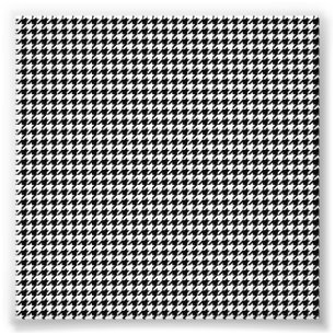 Foto Tecido de verificação do houndstooth Branco Pret