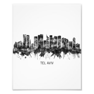 Foto Tel Aviv Israel Skyline BW