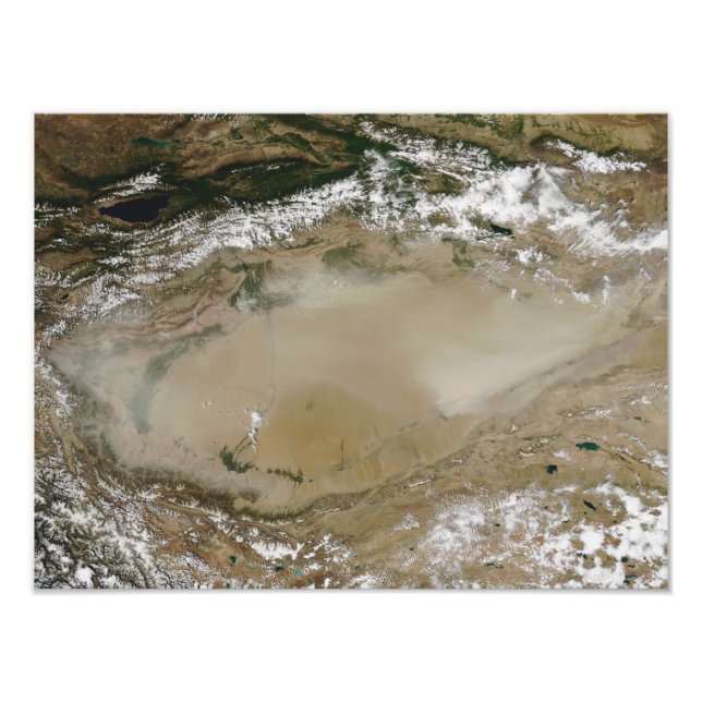 Foto Tempestade de poeira no deserto de Taklimakan, Chi (Frente)