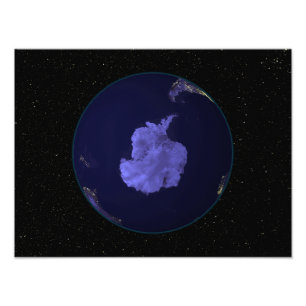 Foto Terra completa na noite que mostra as luzes 7 da