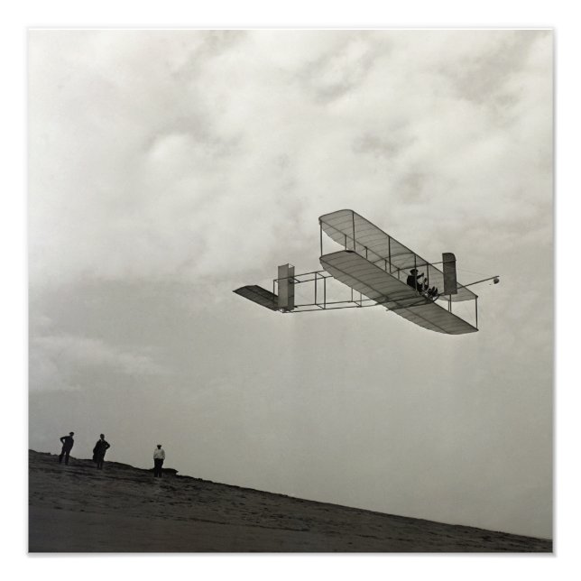 Foto Teste de Voo de Planador Aviação Irmãos Wright (Frente)