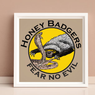 Foto Texugos não Temem o Mal Amarelo Arte de Animal Ass