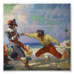 Foto "The Duel on Beach", por NC Wyeth