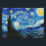 Foto The Starry Night (1889), por Vincent Van Gogh<br><div class="desc">Pintores famosos de todos os tempos</div>