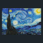 Foto The Starry Night (1889), por Vincent Van Gogh<br><div class="desc">Pintores famosos de todos os tempos</div>