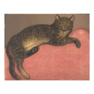 Foto Théophile Steinlen Inverno: Gato em uma almofada