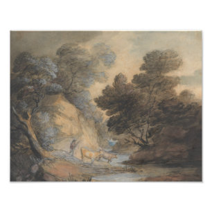 Foto Thomas Gainsborough - gado que molha por um