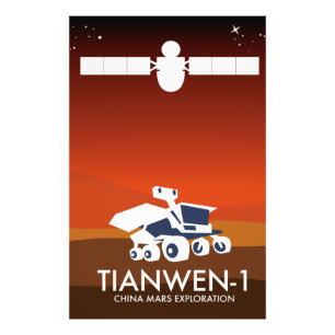 Foto Tianwen-1 arte espacial da China