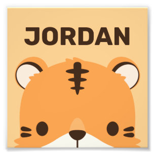 Foto Tigre de Cuta com Nome Personalizado