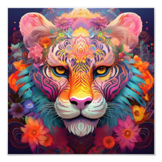 Foto Tigre de flor AI (Frente)