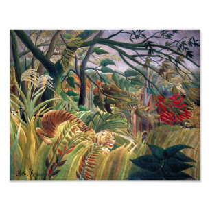Foto Tigre numa Tempestade Tropical   Henri Rousseau  