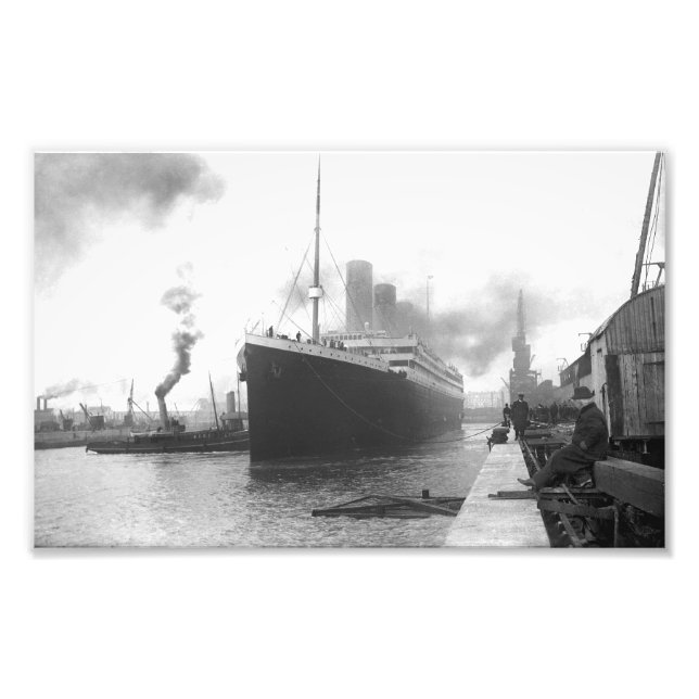 Foto Titanic nos docas de Southampton (Frente)