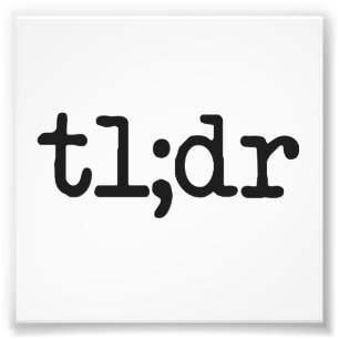 Foto tl; o Dr. demasiado por muito tempo não leu