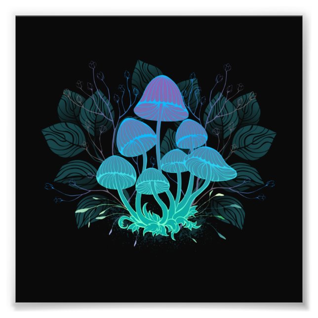 Foto Toadstools em arbustos (Frente)