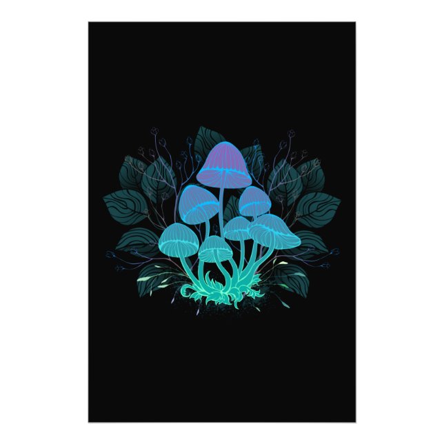 Foto Toadstools em arbustos (Frente)