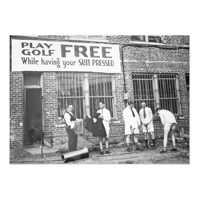 Foto Tocar Golf Free Vintage Humor Poster (Frente)