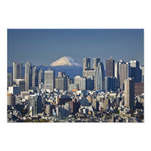 Foto Tóquio, panorama do distrito de Shinjuku, Monte Fu
