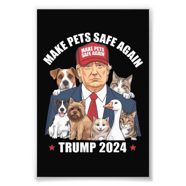Foto Torne Os Animais Seguros Novamente Trump 2024 Salv (Frente)