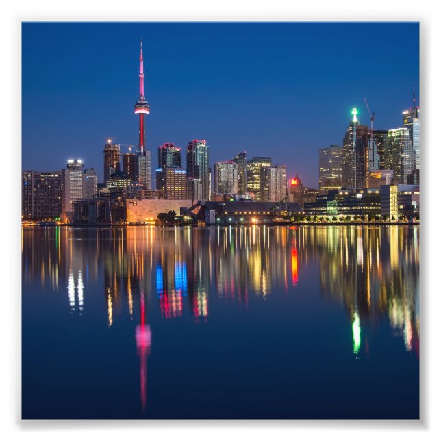 Foto Toronto Canadá paisagem urbana noturna (Frente)