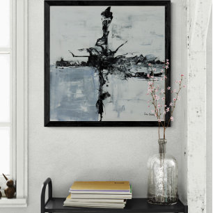 Foto Trabalho de arte Abstrato Branco E Preto