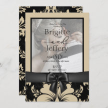 Foto tradicional de convite de casamento tan e pre