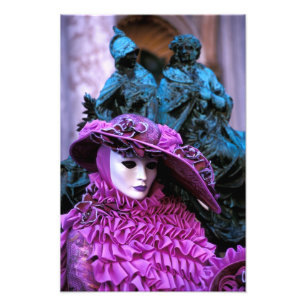 Foto Traje violeta no carnaval de Veneza