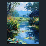 Foto Tranquilidade: Lily De Água Inspirada Em Monet<br><div class="desc">Capture a essência da paz e da serenidade com esta impressionante pintura de lírio-d'água inspirada em Monet. As pinceladas suaves e as cores mutadas evocam um senso de tranquilidade,  fazer-o a peça perfeita para adicionar um toque de calma a qualquer casa ou escritório.</div>