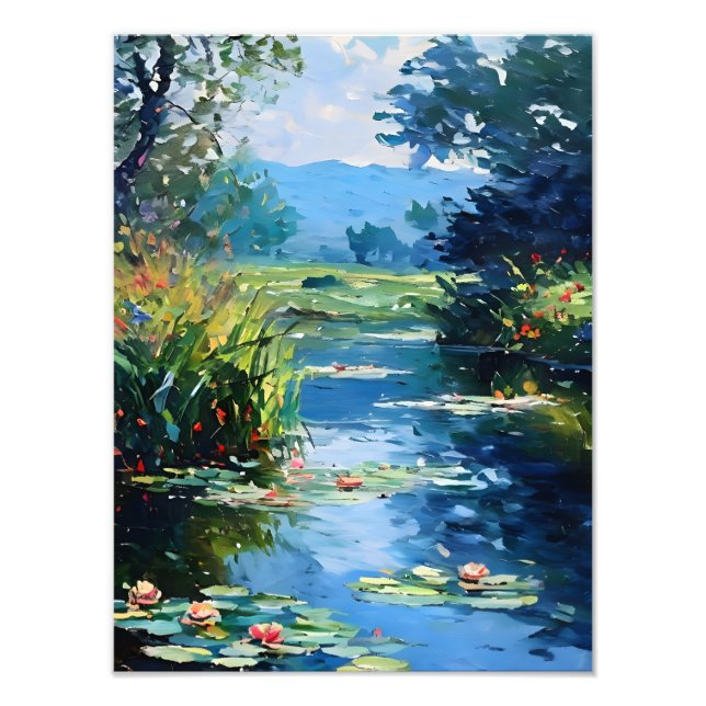 Foto Tranquilidade: Lily De Água Inspirada Em Monet (Frente)