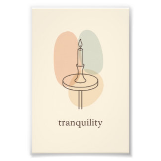 Foto Tranquility Minimalist Candle Poster