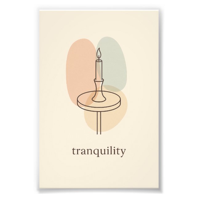Foto Tranquility Minimalist Candle Poster (Frente)