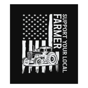 Foto Trator de Agricultura Patriota Bandeira EUA Dia do