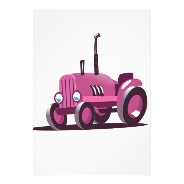 Foto Trator Rosa Fofo (Frente)