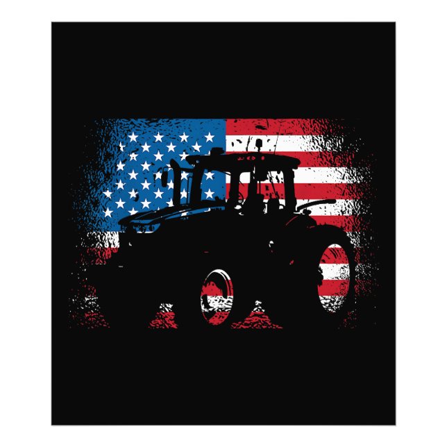 Foto Trator USA Flag design for Patriotic Farmer (Frente)